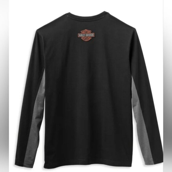 Harley-Davidson Men's 5XL Copperblock Block Letter Long Sleeve Tee - Picture 2 of 8